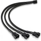 1001 4 Pin Fan Çoklayıcı Y Kablo - 1’den 3’e Splitter - 1x 4-Pin + 2x 3-Pin Çıkış - 4 Pin Pwm