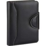 1001 4680 Ajanda Tarihsiz Çizgili 14 x 20 cm Ajanda/defter Hesap Makineli Suni Deri Organizer, Siyah