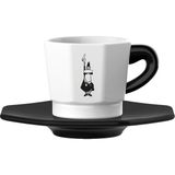 1001 4'lü Espresso Fincan Seti - Sekizgen Tasarım - Siyah Beyaz Karma Renk - Porselen - secenek