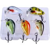 1001 5 Adet Crankbait Lrf Balık Olta Yem Seti - Sesli Bilyalı - Kutulu - 2.7cm 1.5gr