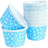 1001 50'li Açık Mavi Puantiyeli Muffin Kek Kalıbı, Kek Kapsülü Cupcake Kalıbı, Airfryer Uyumlu - secenek