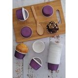 1001 50'li Mor Muffin Kek Kalıbı, Kek Kapsülü Cupcake Kalıbı, Airfryer Uyumlu