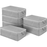 1001 6 Adet Büyük Boy Yatak Baza Altı Çok Amaçlı Hurç 64 x 45 x 22 cm