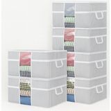 1001 6 Adet Pencereli Yastık Saklama Hurcu - Mega Boy Yorgan Hurç Organizer Düzenleyici - 75 x 40 x 40 - SECENEK