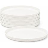 1001 6’lı Plastik Tabak Seti, 23,5 cm Kırılmaz ve Tekrar Kullanılabilir Servis Tabağı, Piknik Kam - 0 - 249 ml