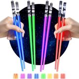 1001 8 Parça LED Işıklı Chopstik Işık Kılıcı Yemek Çubukları Star Wars Tema Çöpstik