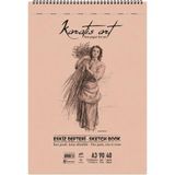 1001 A3 Eskiz Defteri, 90 G/m² Ince Grenli Kağıt, 40 Yaprak Spiralli Sketchbook, Kurşun Kalem, Köm�
