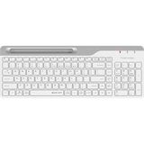 1001 A4 Tech FBK25 (Q) Türkçe Fn-Multimedya Bluetooth & 2.4ghz Nano Kablosuz Klavye, Beyaz