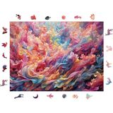 1001 Ahşap Puzzle Yetişkin - Renk Fırtınası - 450 Parça, 29 x 39 cm - Yapıştırıcı Folyo Dahil