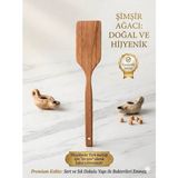 1001 Ahşap Spatula, Doğal ve Hijyenik, Bakteri Barındırmaz, 6X30 Cm, Pilav Kaşığı ve Yemek Çevir