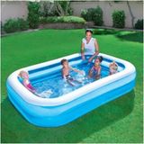 1001 Aile Havuzu 12819, Şişme Jumbo Dikdörtgen, 211X132X46CM, Örtü + Pompa Set - 0 - 1 Yaş