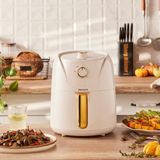 1001 Airfryday 2504H 8 Farklı Programlı, 4,3 Litre Airfryer Krem