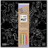 1001 Akademi Çocuk Funny Mat Black (Tebeşirli) Unicorn - Çok Renkli - 0,60 x 19 x 29 cm