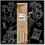 1001 Akademi Çocuk Funny Mat Black (Tebeşirli) Vahşi Batı - Çok Renkli - 0,60 x 19 x 29 cm
