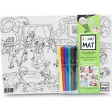1001 Akademi Çocuk Funny Mat Prenses & Oyun Bahçesi, 25X35CM, 6'lı Kalemli - SECENEK - 0,60 x 19 x 29 cm