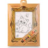 1001 Akademi Çocuk Funny Mat -Washable Art - Kedi