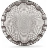1001 Alisveristime Osmanlı Motifli Yuvarlak Metal Servis Tepsisi – 2 Kişilik Sunum Tepsisi, 25 Cm, 26
