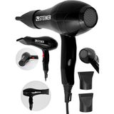 1001 Alman 3600 Watt Profesyonel Saç Kurutma Makinesi Fön Makinesi Ac Motor MS-9001 Siyah + 2 Adet Baş