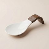 1001 Amberhaus Akasya Saplı Silikon Tezgah Üstü Kaşıklık | Mutfak Kirli Kaşık Altlığı | Şık
