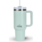 1001 Any Morning Vaha 1200 ml Termos Mug, 3 Kademeli Çevirmeli Kapak, Mint SI2440217