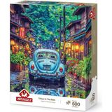 1001 Art Puzzle Yağmur Altında Tokyo 500 Parça Puzzle