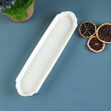 1001 Aryıldız Lunar Kare Zeytin Servis Tabağı Beyaz Seramik 25 cm