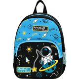 1001 Astronot Ortopedik Anaokulu Sırt Çantası, Uzay Temalı, Mavi-Siyah - ebat
