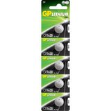 1001 B Atteries CR1620 1620 Boy Lityum Düğme Pil, 3 Volt, 5'li Kart, Gri - 1 Adet