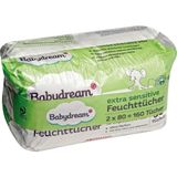 1001 Babydream Bebek Islak Mendil Çok Hassas Cilt, Aloe Veralı 2*80'li - secenek