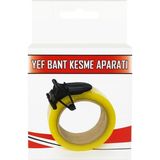 1001 Bant Kesme Aparatı, 50 Mm, Plastik Gövde, Metal Bıçaklı, El Tipi Bant Kesici, Ofis, Depo, Paket