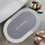 1001 Banyo Paspası Süper Su Emici Kaymaz Tabanlı Paspas Banyo Paspası Oval Diatomit Paspas Süper Emi