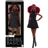 1001 Basıcs™ Bebek Barbie Basics Koleksiyona Uygun Bebek, Siyah Elbisesi ve Botlarıyla Kızıl Kıvır