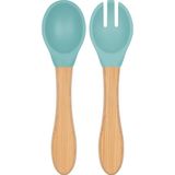 1001 Basıcs Mama Kaşığı + Çatal - Aqua Green - secenek