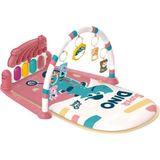 1001 Bebeğim Için Gökkuşağı Dinozor Figürlü Bebek Oyun Halısı Sesli Müzikli Işıklı Piyanol - Çok Renkli - 0,60 x 19 x 29 cm