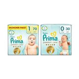 1001 Bebek Bezi Premium Care 1 Beden 70 Adet Yenidoğan Jumbo Paket & Prima Bebek Bezi Premium Care 0 Bed