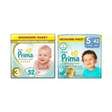 1001 Bebek Bezi Premium Care 3 Beden 52 Adet Midi Jumbo Paket ve Prima Bebek Bezi Premium Care 5 Numara 4