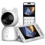 1001 Bebek Kamerası (Ekranlı) | 5" Monitör Wifi Mobil Takip 360° Ptz Gece Görüş Sıcaklık Nem X7 - secenek