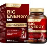 1001 Big Energy Plus 60 Tablet - Panax Ginseng, Taurin, Kafein, Nadh, CO-Q10, L-Karnitin, Magnesium - secenek