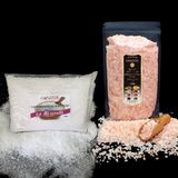 1001 Bitkisel Çankırı Tuzu 1 kg + Himalaya Tuzu 1 kg Tane Granül Doğal Kaya Tuzu Seti