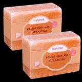 1001 Bitkisel Himalaya Tuz Sabunu 300-350 gr x 2 Adet Zengin Mineralli Doğal Saf Pembe Himalaya Kaya Tuz