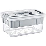 1001 Bölmeli ve Katlı Plastik Organizer Makyaj Düzenleyici – Kilitli Takım Sandığı Organizer Kut