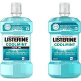 1001 Breath Freshening Ağız Bakım Ürünü, Cool Mint, Hafif Tat, 500ML ve Listerine Cool Mint Ağız