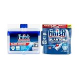 1001 Bulaşık Makinesi Temizleyicisi (1 x 250 Ml) ve Finish Quantum Infinity Shine 83 Kapsül Bulaşık