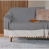 1001 Buldan Işi Kaymaz Pamuklu Koltuk Örtüsü 170X210 cm Koltuk Şalı Çekyat Kanepe Örtüsü (Antr - 0,6 x 19 x 29 cm