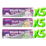 1001 Büyük Boy 15 Adet Büzgülü Kokulu Çöp Torbası Paketi - secenek