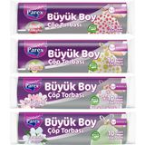 1001 Büyük Boy Büzgülü Çöp Torbası Paketi Çilek, Limon, Yasemin ve Kiraz Çiçeği Kokulu - secenek