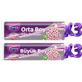 1001 Büzgülü 6 Adet Çöp Torbası Çilek Kokulu Büyük ve Orta Boy - secenek