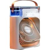 1001 Buzlu Vantilatör Mini Fan 5 Spreyli Su Püskürtmeli 600 ml Buhar Makinesi Nemlendirici Mini Klima