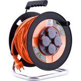 1001 Bylion IP44 Plastik Seyyar Makaralı Kapaklı 4 Prizli Cca Uzatma Kablosu 3x2.5 mm 50 Metre Termal S - secenek