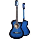 1001 CG-395BL Mavi Klasik Gitar 4/4 Kesik Kasa Full Set - secenek